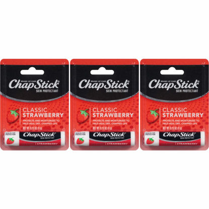 Picture of Chapstick Lip Balm-Classic Strawberry 3 Pack