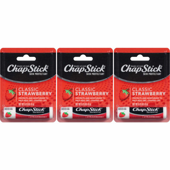 Picture of Chapstick Lip Balm-Classic Strawberry 3 Pack