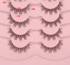 Picture of Pooplunch False Eyelashes Anime Lashes Wispy Short Natural Clusters Extension Look Fake Eyelash Invisible Band Spiky Manga Faux Mink Lashes 7 Pairs Pack