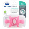 Picture of Chicco PhysioForma 100% Soft Silicone One Piece Pacifier for Babies aged 16-24 months | BPA & Latex Free | Reusable Sterilizing Case | Pink, 2pk