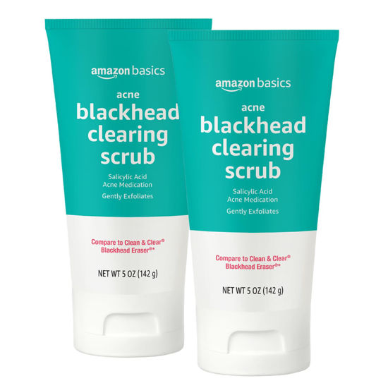 Picture of Amazon Basics Salicylic Acid Blackhead Clearing Scrub, Unscented, 5 Ounces, Pack of 2