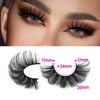 Picture of JIMIRE Lashes Mink Fluffy Dramatic Wispy False Eyelashes 20MM 6D Volume Crossed Strip D Curl Eye Pestañas Thick Soft Fake 7 Pairs Pack