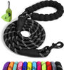 Picture of Taglory Rope Dog Leash 5 FT with Comfortable Padded Handle, Highly Reflective Threads Dog Leash for Medium Large Dogs, 1/2 inch, Black