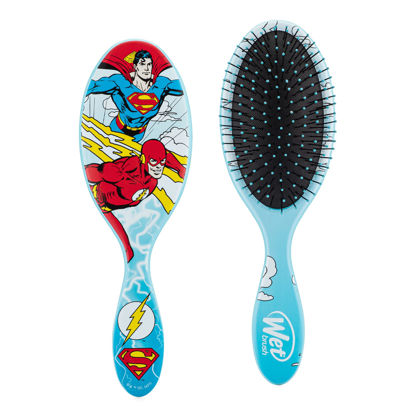 Picture of Wet Brush Original Detangler Hair Brush - Justice League, (Superman & Flash) - Comb for Women, Men and Kids - Wet or Dry - Natural, Straight, Thick and Curly Hair - Pain-Free for All Hair Types