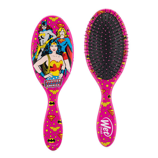 Picture of Wet Brush Original Detangler Hair Brush - Justice League, (Wonder Woman, Batgirl, & Supergirl) - Comb for Women, Men & Kids - Natural, Straight, Thick and Curly Hair - Pain-Free for All Hair Types