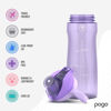 Picture of Pogo 18oz Plastic Water Bottle with Chug Lid and Carry Handle, Reusable, BPA Free, Dishwasher Safe, Perfect for Travel, School, Outdoors, and Gym, Lilac