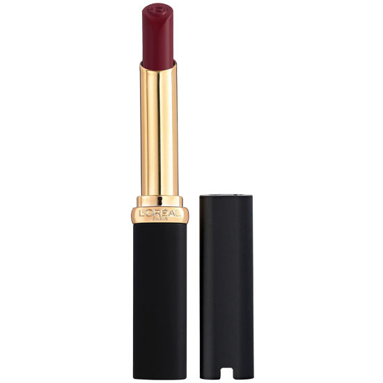 Picture of L'Oreal Paris Colour Riche Intense Volume Matte Lipstick, Lip Color Infused with Hyaluronic Acid for up to 16hr All Day Comfort, Le Plum Dominant, 0.06 oz