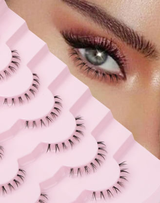 Picture of Bottom Lashes Bottom Eyelashes False Lower Lashes Fake Bottom Eyelashes 7 Pairs Bottom-3