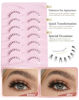 Picture of Bottom Lashes Bottom Eyelashes False Lower Lashes Fake Bottom Eyelashes 7 Pairs Bottom-3