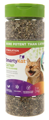 Picture of SmartyKat Catnip & Silvervine Blend for Cats & Kittens, Shaker Canister - 2 Ounces