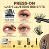 Picture of LASHVIEW Self Adhesive Lash Clusters Eyelashes,Press-on Lashes 10-16mm Individual Lash Extension Kit with Lash Tweezers,No Glue Needed Natural Self Adhesive DIY Eyelash Extension Kit (40PC)