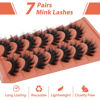 Picture of Fluffy Lashes 8D False Eyelashes 20mm Faux Mink Lashes Natural Fake Lashes Thick Volume Eyelashes 7 Pairs Cat Eye Lashes Multipack by TOOCHUNAG