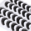 Picture of ALICROWN Short Eyelashes Natural Look False Lashes Mixed Lightweight Fluffy Handmade Soft Volume 14 Pairs Faux Mink Pack