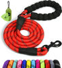 Picture of Taglory Rope Dog Leash 5 FT with Comfortable Padded Handle, Highly Reflective Threads Dog Leash for Small Dogs, 3/8 inch, Red