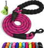 Picture of Taglory Rope Dog Leash 5 FT with Comfortable Padded Handle, Highly Reflective Threads Dog Leash for Small Dogs, 3/8 inch, Hotpink