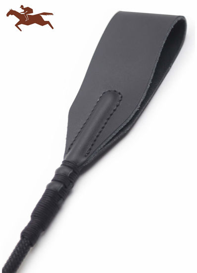 Picture of RIDIN Riding Crop 18 in Leather Crop for Horse Equestrian Horse Crop