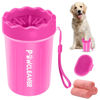 Picture of Comotech Dog Paw Cleaner, Pet Foot Washer - Quickly Clean a Muddy Paw, Soft Silicone Bristles, Suitable for Small, Medium, Large Breed Dogs, Pink (with 3 Absorbent Towel)