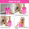 Picture of Comotech Dog Paw Cleaner, Pet Foot Washer - Quickly Clean a Muddy Paw, Soft Silicone Bristles, Suitable for Small, Medium, Large Breed Dogs, Pink (with 3 Absorbent Towel)