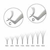 Picture of Volume Lash Extensions 3D 4D 5D 6D 0.07 0.10 MIX9-16 12-15 8-18mm C D Curl Premade Fans Volume Eyelash Extensions Long Stem(4D 0.07mm D Curl 15mm)