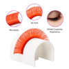 Picture of Colored Lash Extensions D Curl UV Light Neon Orange Eyelash Extensions Volume Lash Extensions 0.07 Mix Easy Fan Lash Extensions Color Lashes Extension (Orange-0.07D, 8-14mm)