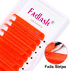 Picture of Colored Lash Extensions D Curl UV Light Neon Orange Eyelash Extensions Volume Lash Extensions 0.07 Mix Easy Fan Lash Extensions Color Lashes Extension (Orange-0.07D, 8-14mm)