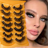 Picture of JIMIRE Mink Dramatic Wispy False Eyelashes Fluffy 20MM 6D Volume Crossed Strip D Curl Eye Mixed Lashes Pestañas Thick Soft 7 Styles 7 Pairs Pack