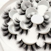 Picture of Veleasha 5D Faux Mink Lashes Handmade Luxurious Volume Fluffy Natural False Eyelashes 7 Pairs (Sugar)