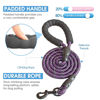 Picture of BAAPET 2/4/5/6 FT Dog Leash with Comfortable Padded Handle and Highly Reflective Threads for Small Medium and Large Dogs (5FT-1/2'', Black Purple)