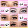 Picture of Wispy Lash Clusters Natural Individual Lashes 12-18MM Cluster Eyelash Extensions Fluffy Eyelash Clusters D Curl 4 Styles DIY Lash Extension by Pleell (50D+60D+80D+100D)