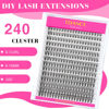 Picture of TDANCE Cluster Lashes DIY Eyelash Extension D Curl, 9-16mm Mix Volume Lash Clusters Soft Reusable Lashes Comfortable Natural Lashes Individual Lashes Easy to Use at Home (20D-0.07D-9-16mm)