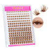 Picture of Brown Lash Clusters Natural Looking 8-16MM Eyelash Individuals C Curl Wispy Brown Lash Extensions DIY False Eyelashes at Home by TDANCE