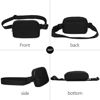 Picture of VOROLO Waist Pack for Running Fanny Pack for Women and Men Crossbody Belt Bag Bum Bag with Adjustable Strap for Sports Silver Zipper Black