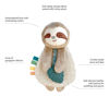 Picture of Itzy Ritzy - Itzy Lovey Including Teether - Baby Lovey with Teether, Textured Ribbons & Dangle Arms - Features Crinkle Sound, Sherpa Fabric and Minky Plush (Sloth)