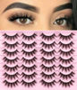 Picture of Lashes Wispy Faux Mink Lashes Fluffy False Eyelashes Natural Look 16mm Eye Lashes 6D Volume Fake Lashes pack by Kiromiro 14 Pairs