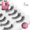 Picture of Onlyall Natural Eyelashes Mink False Eyelashes Natural Wispy Lashes Soft Clear Band Lashes Fluffy False Lashes 14MM A11