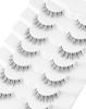 Picture of Lashes Natural Look False Eyelashes Natural Wispy Lashes Short Eyelashes Fake Eye Lashes Clear Band Eyelashes 7 Pairs A22