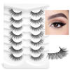 Picture of Onlyall Natural Lashes Wispy Lashes Natural Look False Eyelashes Natural Flared Eyelashes False Eye Lashes Soft Fluffy Lashes 7 Pairs D6 Volume-13mm