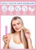 Picture of Slick Back Hair Brush & Wax Stick for Hair 4Pcs, Hair Wax Stick for Women Flyaways, Pink Edge Brush for Baby Hair Edge Control, Rat Tail Comb for Smooth, Bristle Brush for Teasing Fullness & Softness