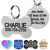 Picture of GoTags Stainless Steel Pet ID Tags, Personalized Dog Tags and Cat Tags, up to 8 Lines of Custom Text, Engraved on Both Sides, in Bone, Round, Heart, Bowtie and More (Dog Bone, Regular (Pack of 1))