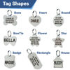 Picture of GoTags Stainless Steel Pet ID Tags, Personalized Dog Tags and Cat Tags, up to 8 Lines of Custom Text, Engraved on Both Sides, in Bone, Round, Heart, Bowtie and More (Dog Bone, Regular (Pack of 1))