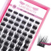 Picture of Cluster Lashes 72 Pcs Lash Clusters DIY Eyelash Extension Individual Lashes Thin Band Easy to Apply at home Lashes (Shimmer D-8-16 mix)