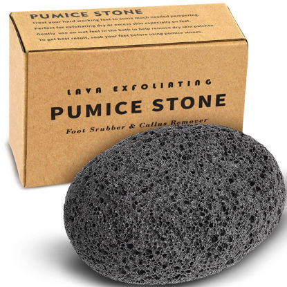 Picture of Maryton Natural Pumice Stone for Feet - Lava Foot Exfoliator Scrubber Pedicure Tools, Dead Skin Corn Callus Remover for Feet and hands, 1 Count