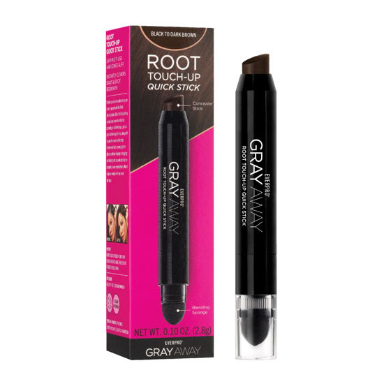 Picture of EVERPRO Gray Away Root Touchup Quick Stick, Black/Dark Brown, 0.1 Oz