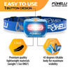 Picture of Foxelli LED Headlamp Flashlight for Adults & Kids, Running, Camping, Hiking Head Lamp with White & Red Light, Lightweight Waterproof Headlight with Comfortable Headband, 3 AAA Batteries Included