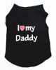 Picture of Alroman Puppy Vest Black Dogs Shirts for Father's Day with I Love My Daddy Letters Small Clothing for Pet Dogs Cats Tee M Puppy Summer Vacation T-Shirt Male Boy Doggie Cotton Clothes Kitten Apparel