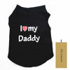 Picture of Alroman Puppy Vest Black Dogs Shirts for Father's Day with I Love My Daddy Letters Small Clothing for Pet Dogs Cats Tee M Puppy Summer Vacation T-Shirt Male Boy Doggie Cotton Clothes Kitten Apparel