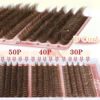 Picture of Focipeysa 30D 40D 50D Brown Eyelash Extension 300pcs DIY Lash Clusters 10-16mm Individual Lash Cluster Lashes Extension Easy to Apply and Remove at Home for Beginners