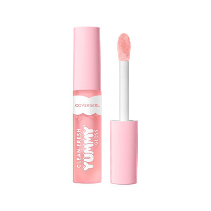 Picture of COVERGIRL Clean Fresh Yummy Gloss, Sunshine Rays, W&F, Hydrating, Non-Sticky, Hyaluronic Acid, Glassy Shine, 0.33oz