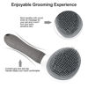 Picture of Depets Self Cleaning Slicker Brush, Dog Cat Bunny Pet Grooming Shedding Brush - Easy to Remove Loose Undercoat, Pet Massaging Tool Suitable for Pets with Long or Short Hair Gray