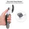 Picture of Depets Self Cleaning Slicker Brush, Dog Cat Bunny Pet Grooming Shedding Brush - Easy to Remove Loose Undercoat, Pet Massaging Tool Suitable for Pets with Long or Short Hair Gray